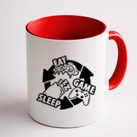 Eat Sleep Game Repeat Funny Gamer Coffee Mug