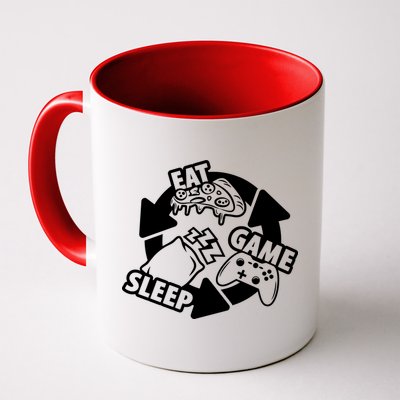 Eat Sleep Game Repeat Funny Gamer Mug