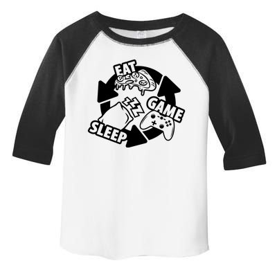 Eat Sleep Game Repeat Funny Gamer Toddler Fine Jersey T-Shirt