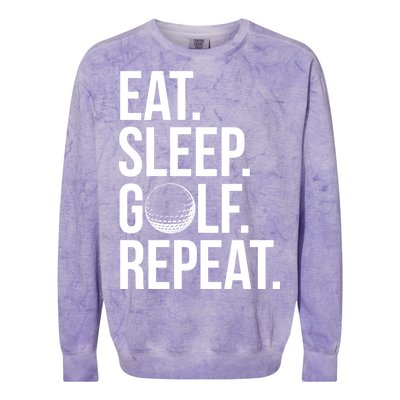 Eat Sleep Golf Repeat Colorblast Crewneck Sweatshirt