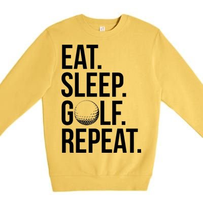 Eat Sleep Golf Repeat Premium Crewneck Sweatshirt