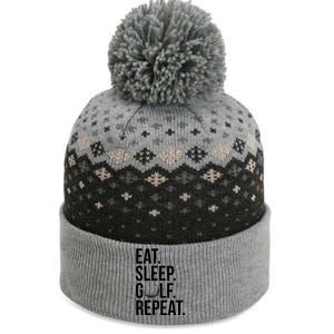 Eat Sleep Golf Repeat The Baniff Cuffed Pom Beanie