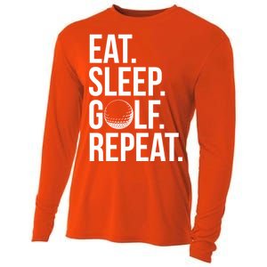 Eat Sleep Golf Repeat Cooling Performance Long Sleeve Crew