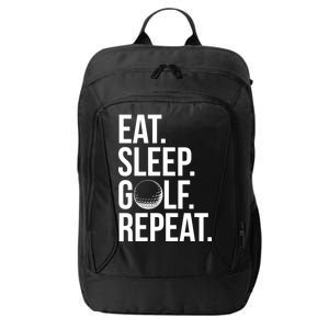 Eat Sleep Golf Repeat City Backpack