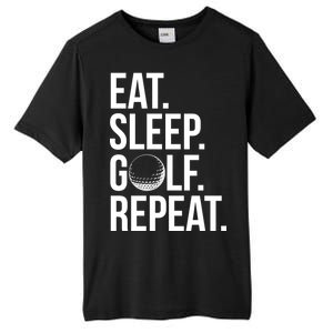 Eat Sleep Golf Repeat Tall Fusion ChromaSoft Performance T-Shirt