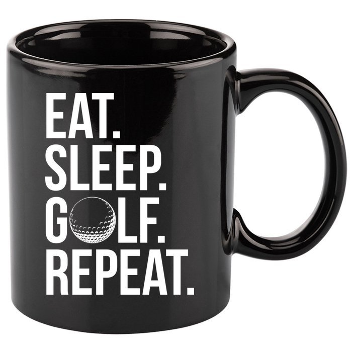 Eat Sleep Golf Repeat 11oz C Handle Ceramic Mug