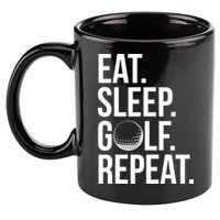 Eat Sleep Golf Repeat 11oz C Handle Ceramic Mug