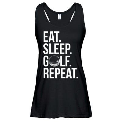 Eat Sleep Golf Repeat Ladies Essential Flowy Tank