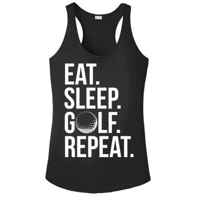 Eat Sleep Golf Repeat Ladies PosiCharge Competitor Racerback Tank