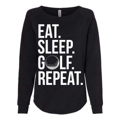 Eat Sleep Golf Repeat Womens California Wash Sweatshirt