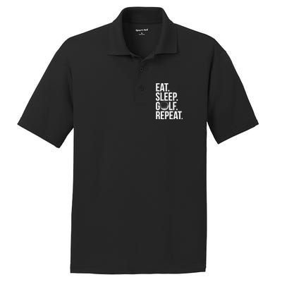 Eat Sleep Golf Repeat PosiCharge RacerMesh Polo