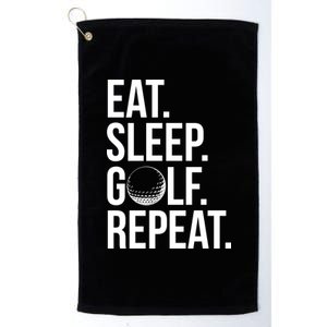 Eat Sleep Golf Repeat Platinum Collection Golf Towel