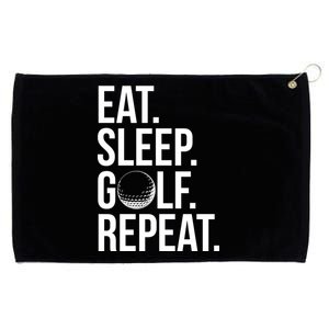 Eat Sleep Golf Repeat Grommeted Golf Towel