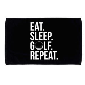 Eat Sleep Golf Repeat Microfiber Hand Towel