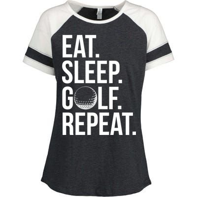 Eat Sleep Golf Repeat Enza Ladies Jersey Colorblock Tee