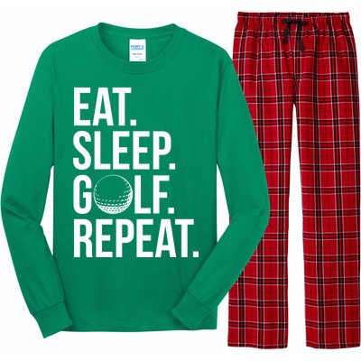 Eat Sleep Golf Repeat Long Sleeve Pajama Set