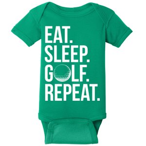 Eat Sleep Golf Repeat Baby Bodysuit