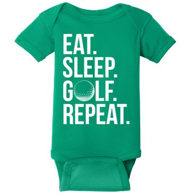Eat Sleep Golf Repeat Baby Bodysuit