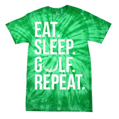 Eat Sleep Golf Repeat Tie-Dye T-Shirt