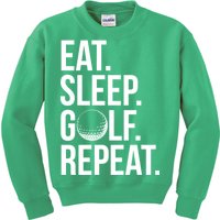 Eat Sleep Golf Repeat Kids Sweatshirt