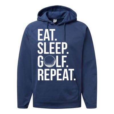 Eat Sleep Golf Repeat Performance Fleece Hoodie