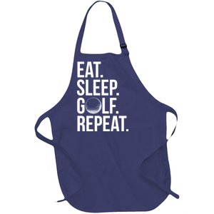 Eat Sleep Golf Repeat Full-Length Apron With Pockets