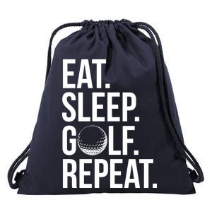 Eat Sleep Golf Repeat Drawstring Bag