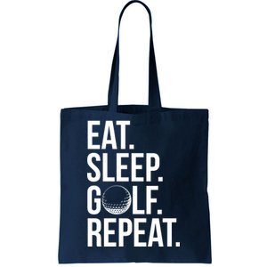 Eat Sleep Golf Repeat Tote Bag