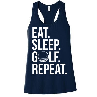 Eat Sleep Golf Repeat Women's Racerback Tank