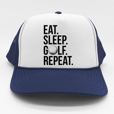 Eat Sleep Golf Repeat Trucker Hat