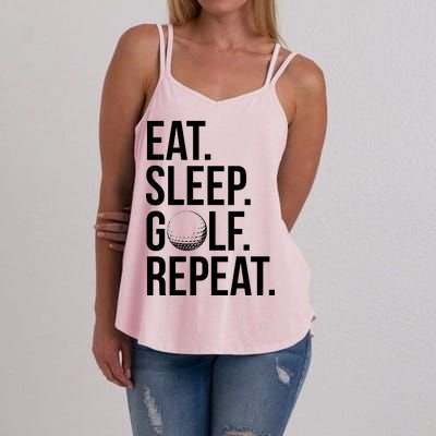 Eat Sleep Golf Repeat Women's Strappy Tank