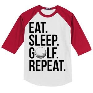 Eat Sleep Golf Repeat Kids Colorblock Raglan Jersey