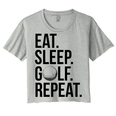 Eat Sleep Golf Repeat Women's Crop Top Tee