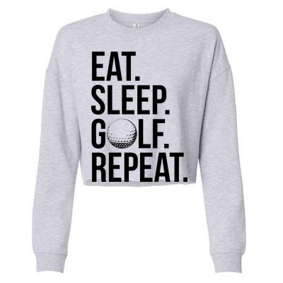 Eat Sleep Golf Repeat Cropped Pullover Crew