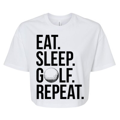 Eat Sleep Golf Repeat Bella+Canvas Jersey Crop Tee