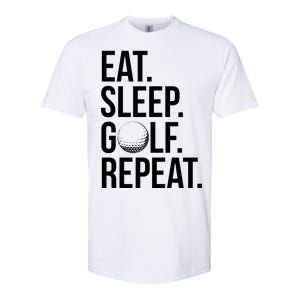 Eat Sleep Golf Repeat Softstyle CVC T-Shirt