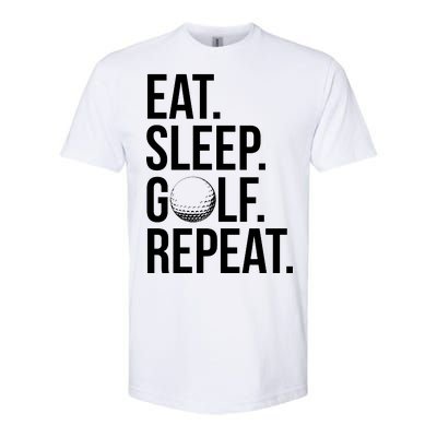 Eat Sleep Golf Repeat Softstyle® CVC T-Shirt