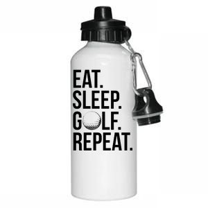 Eat Sleep Golf Repeat Aluminum Water Bottle