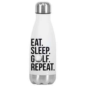 Eat Sleep Golf Repeat Stainless Steel Insulated Water Bottle