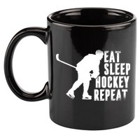Eat Sleep Hockey Repeat 11oz C Handle Ceramic Mug
