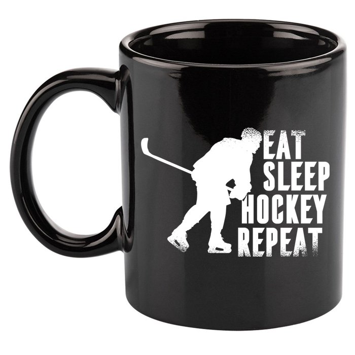 Eat Sleep Hockey Repeat 11oz C Handle Ceramic Mug