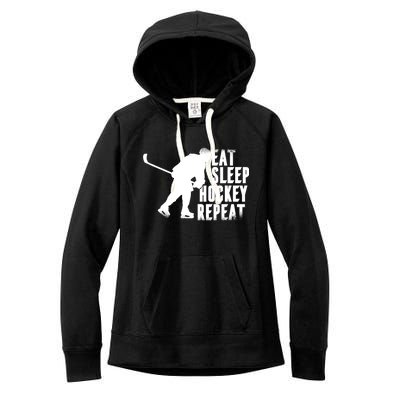 Eat Sleep Hockey Repeat Women's Fleece Hoodie