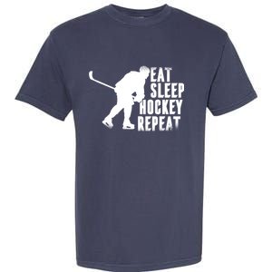 Eat Sleep Hockey Repeat Garment-Dyed Heavyweight T-Shirt