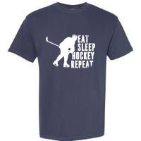 Eat Sleep Hockey Repeat Garment-Dyed Heavyweight T-Shirt