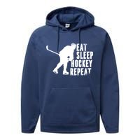 Eat Sleep Hockey Repeat Performance Fleece Hoodie