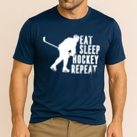 Eat Sleep Hockey Repeat Cooling Performance Crew T-Shirt