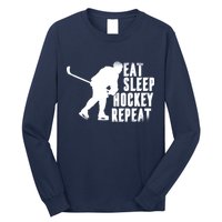 Eat Sleep Hockey Repeat Long Sleeve Shirt