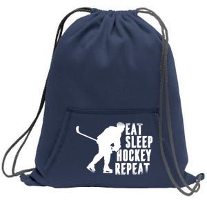 Eat Sleep Hockey Repeat Sweatshirt Cinch Pack Bag