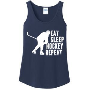 Eat Sleep Hockey Repeat Ladies Essential Tank