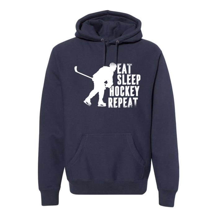 Eat Sleep Hockey Repeat Premium Hoodie